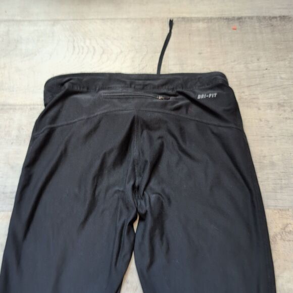 Nike Dri Fit black running Leggings SIZE M Zipper ankle lightweight stretchy - Picture 7 of 8
